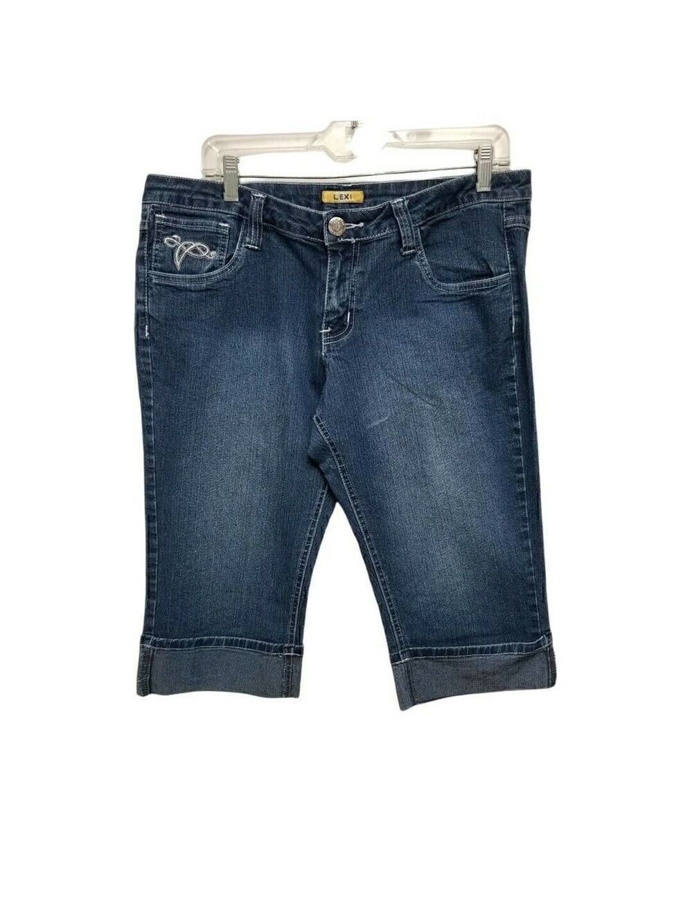 Lexi Knee-High Blue Jeans Shorts Size 15/16
